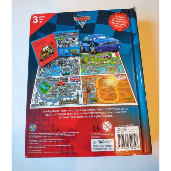 COOL CARS by MY BUSY BOOKS with 12 cars and play mat Pixar Disney Cars 2 Set JD - Picture 3 of 11